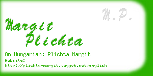 margit plichta business card